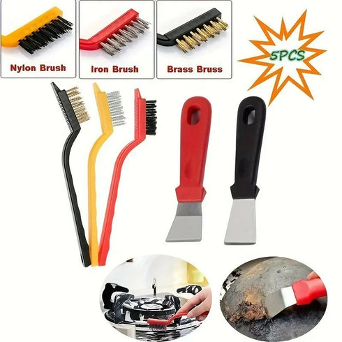 Gas Stove Scraper and Wire Brush for Oil and Dirt Removal